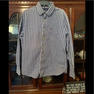 American Eagle Outfitters Vintage Fit Pinstripe Shirt Button Up Long Sleeve Sz L